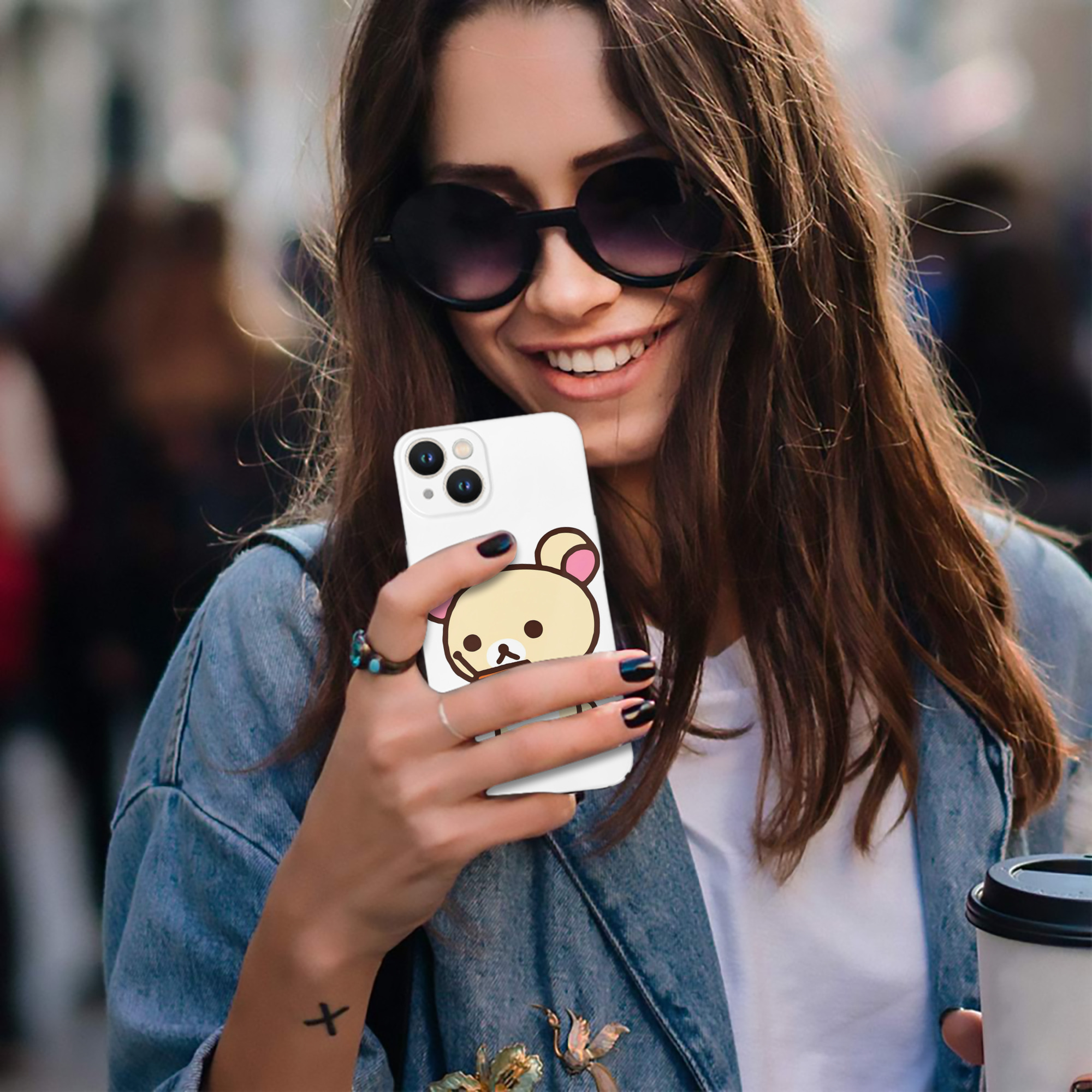 （画像用） リラックマ リラックマ キイロイトリ Rilakkuma Korilakkuma Kiiroitori 【iPhone 14シリーズ対応】ハードケース